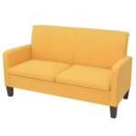 2-Seater Sofa 135x65x76cm Yellow
