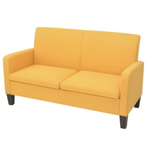 2-Seater Sofa 135x65x76cm Yellow