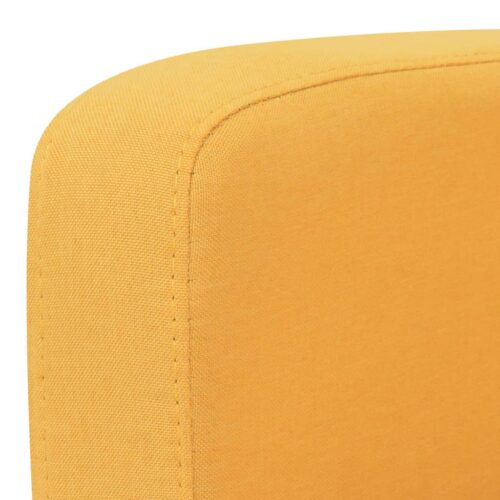 2-Seater Sofa 135x65x76cm Yellow - Image 3