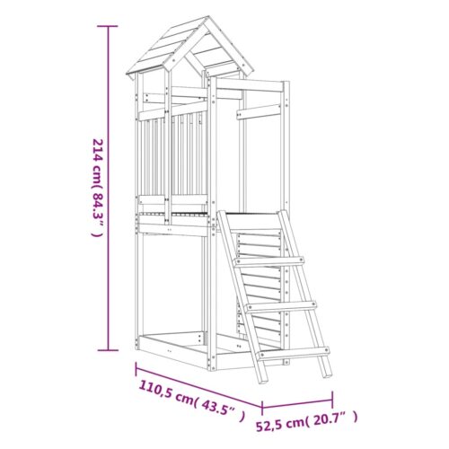 Outdoor Playset 52.5x110.5x214cm Solid Wood Douglas - Image 10
