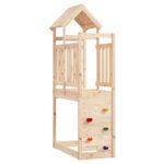 Play Tower with Rockwall 53x110.5x214cm Solid Wood Pine