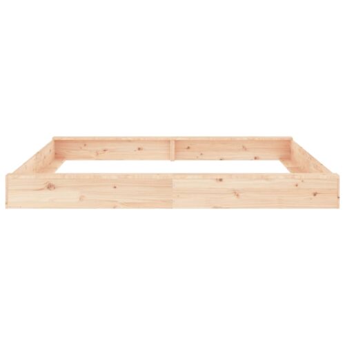 vidaXL Sandbox with Seats Square Solid Wood Pine - Image 3