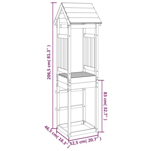 Play Tower 52.5x46.5x206.5cm Solid Wood Douglas - Image 8