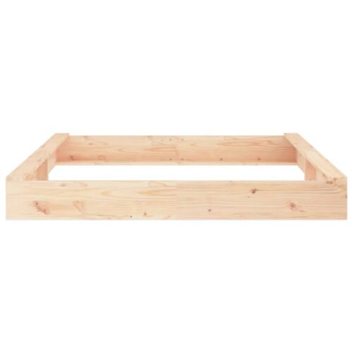 Sandbox with Seats Square Solid Wood Pine - Image 4