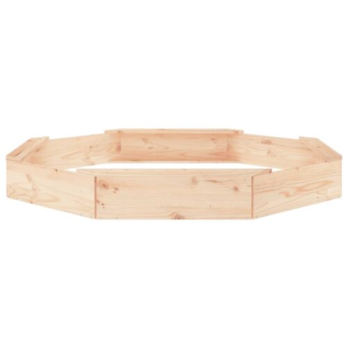 Sandbox with Seats Octagon Solid Wood Pine - Image 4