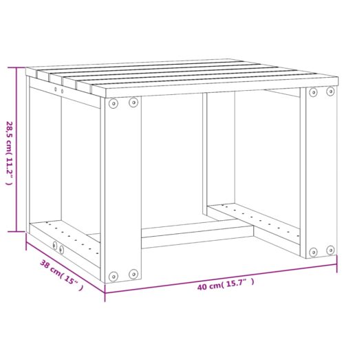 Garden Side Table 40x38x28.5cm Solid Wood Douglas - Image 8