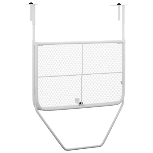 Balcony Table White 60x40cm Steel - Image 5