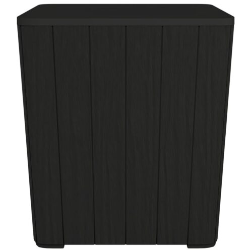Outdoor Garden Table with Removable Lid Patio Lounge Sofa Storage Stool Black - Image 5