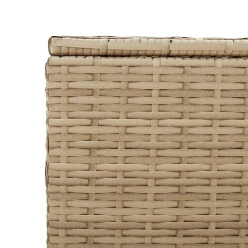 Garden Storage Box Mix Beige 190L Poly Rattan - Image 9