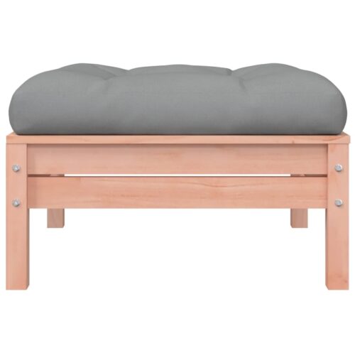 Wood Timber Outdoor Footstool Garden Patio Bench Ottoman Stool Chair Seat Grey - Image 5
