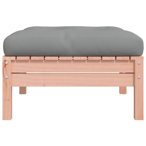 Wood Timber Outdoor Footstool Garden Patio Bench Ottoman Stool Chair Seat Grey - Image 6