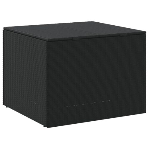 Garden Storage Box Black 291L Poly Rattan - Image 6