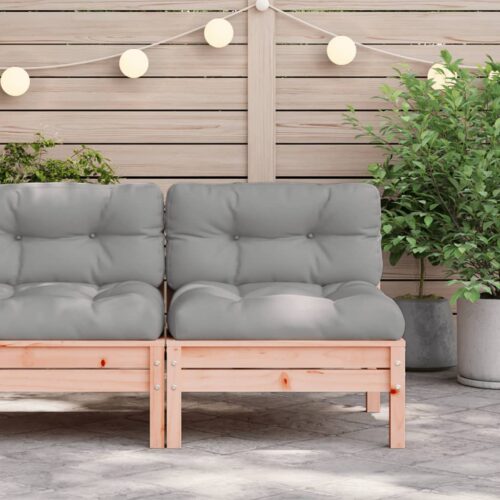 Garden Sofa Armless with Cushions Solid Wood Douglas - Image 9