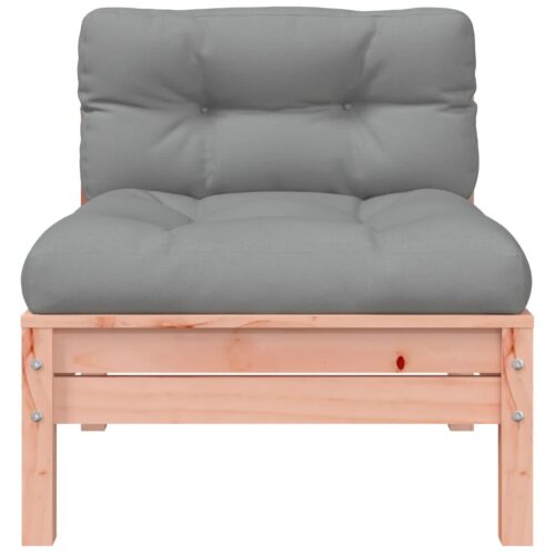 Garden Sofa Armless with Cushions Solid Wood Douglas - Image 3