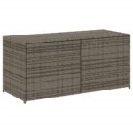 Garden Storage Box Grey 283L Poly Rattan
