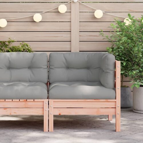 Garden Sofa Corner with Cushions Solid Wood Douglas - Image 3