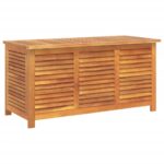 Garden Storage Box with Louver 113x50x56cm Solid Wood Acacia