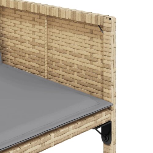 Garden Chairs with Cushions 4pcs Mix Beige Poly Rattan - Image 9