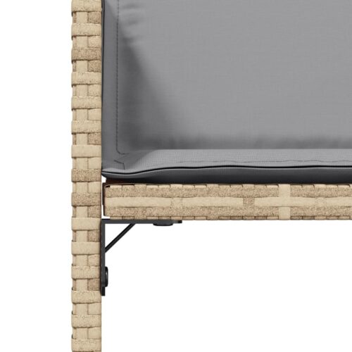 Garden Chairs with Cushions 4pcs Mix Beige Poly Rattan - Image 10