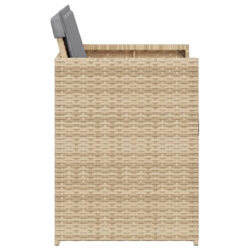 Garden Chairs with Cushions 4pcs Mix Beige Poly Rattan - Image 6