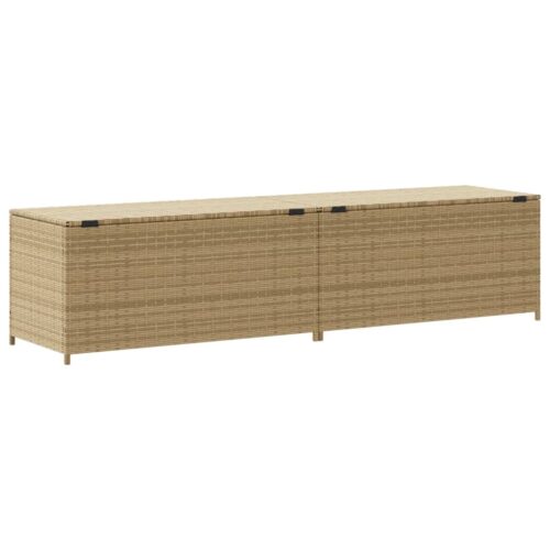 Garden Storage Box Mix Beige 469L Poly Rattan - Image 6