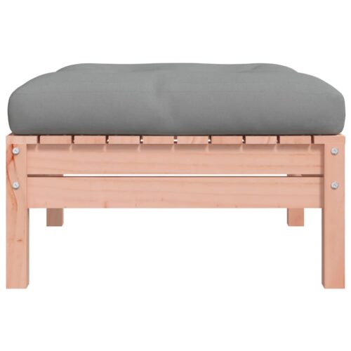 2pcs Outdoor Footstool Garden Patio Bench Ottoman Chair Seat Wood Timber Grey - Image 7