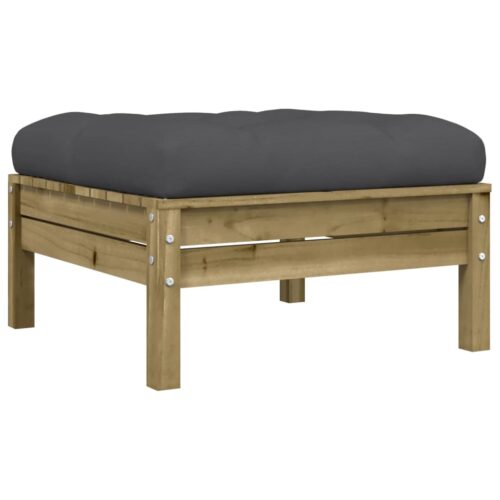 2pcs Outdoor Footstool Garden Patio Bench Ottoman Chair Seat Pine Wood - Image 5