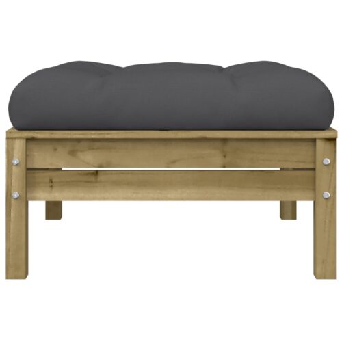 2pcs Outdoor Footstool Garden Patio Bench Ottoman Chair Seat Pine Wood - Image 6