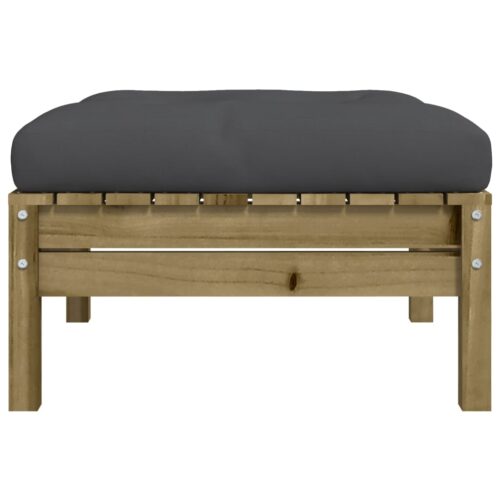 2pcs Outdoor Footstool Garden Patio Bench Ottoman Chair Seat Pine Wood - Image 7
