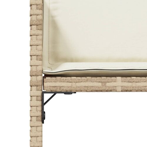 Garden Chairs with Cushions 4pcs Beige Poly Rattan - Image 8