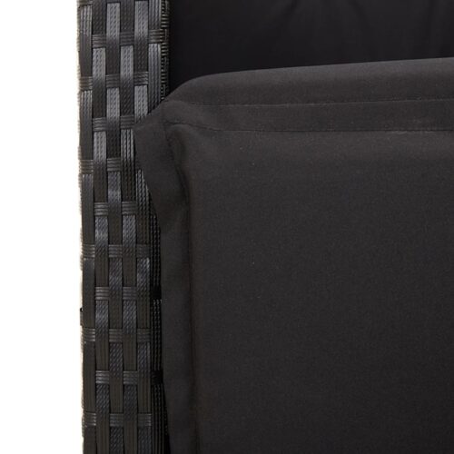 2x Outdoor Recliner Chairs Garden Patio Wicker Rattan Lounge Dining Sofa Seats Black - Image 10