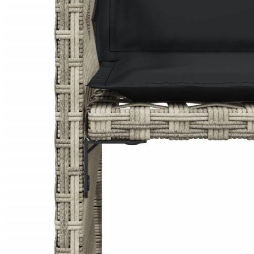 Garden Chairs with Cushions 4pcs Grey Poly Rattan - Image 9