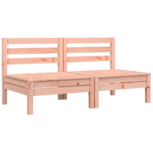 Garden Sofa Armless with Cushions 2pcs Solid Wood Douglas - Image 4
