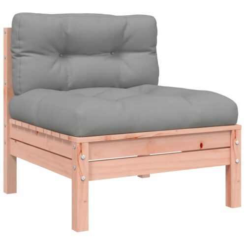 Garden Sofa Armless with Cushions 2pcs Solid Wood Douglas - Image 5