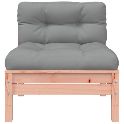Garden Sofa Armless with Cushions 2pcs Solid Wood Douglas - Image 6