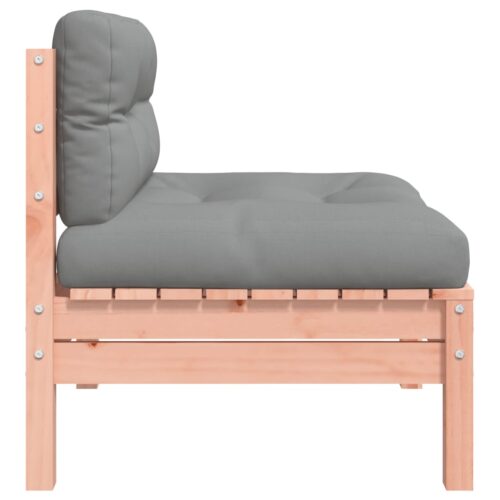 Garden Sofa Armless with Cushions 2pcs Solid Wood Douglas - Image 7