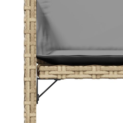 Garden Chairs with Cushions 4pcs Mix Beige Poly Rattan - Image 8