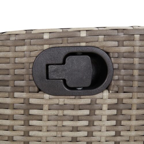 Reclining Garden Chairs 2pcs with Cushions Grey Poly Rattan - Image 9