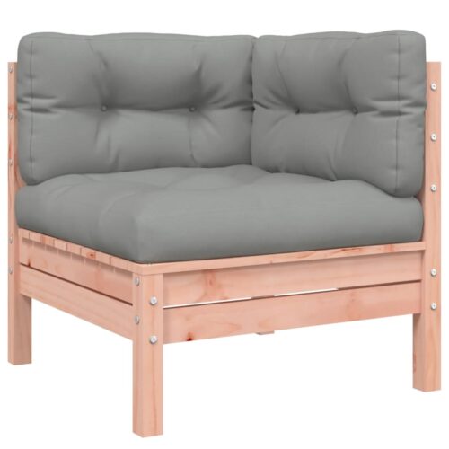 Garden Sofa Corner with Cushions 2pcs Solid Wood Douglas - Image 5