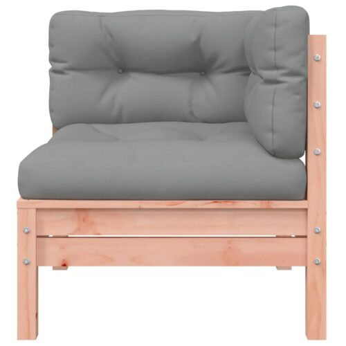 Garden Sofa Corner with Cushions 2pcs Solid Wood Douglas - Image 6