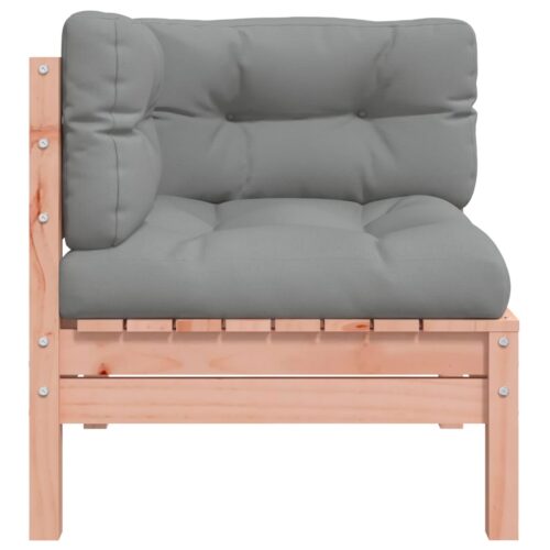 Garden Sofa Corner with Cushions 2pcs Solid Wood Douglas - Image 7