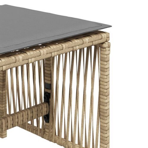 4pcs Outdoor Garden Stools Patio Ottoman Cushions Padded Bench Seat Mix Beige 41x41x36cm - Image 9