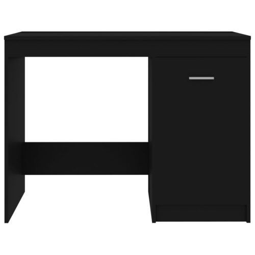 Wooden Desk Home Office Study Computer Storage Shelf Drawer Craft Table Black 100x50x76cm - Image 7