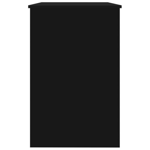 Wooden Desk Home Office Study Computer Storage Shelf Drawer Craft Table Black 100x50x76cm - Image 8