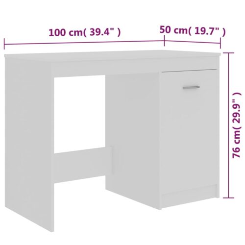 Wooden Computer Desk Home Office Study Storage Drawers Shelf Work Craft Table - Image 9