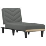 Velvet Chaise Lounge Chair Accent Lounger Bed Recliner Daybed Sofa Couch Grey