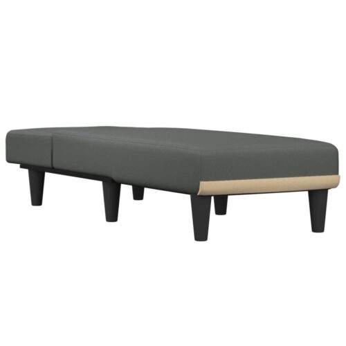 Velvet Chaise Lounge Chair Accent Lounger Bed Recliner Daybed Sofa Couch Grey - Image 4