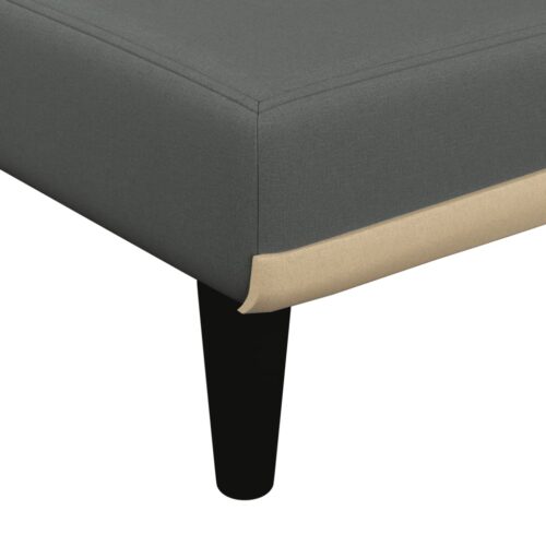 Velvet Chaise Lounge Chair Accent Lounger Bed Recliner Daybed Sofa Couch Grey - Image 8