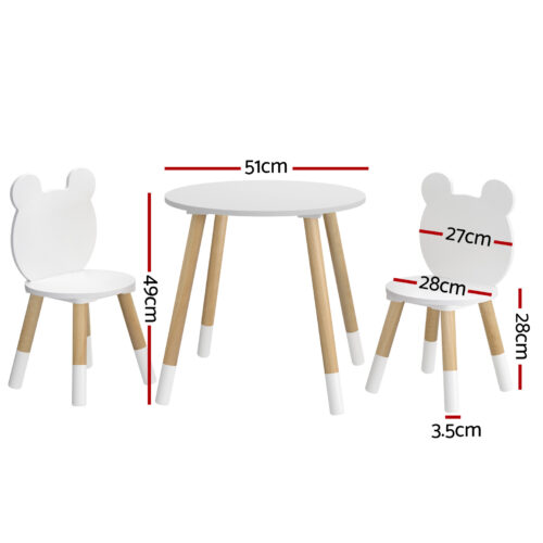 Keezi 3 Piece Kids Table and Chairs Set Activity Playing Study Children Desk - Image 2