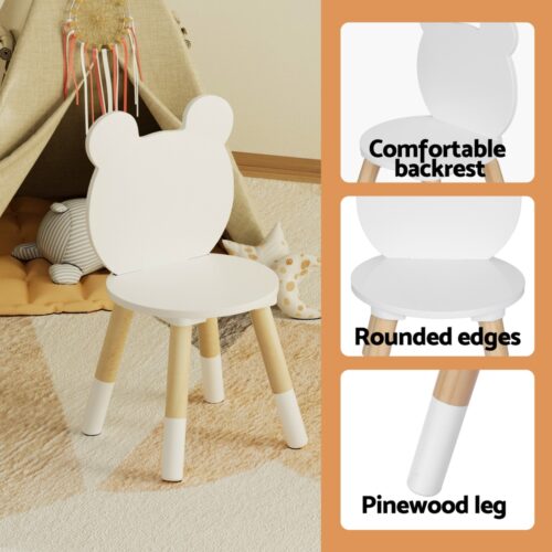 Keezi 3 Piece Kids Table and Chairs Set Activity Playing Study Children Desk - Image 6